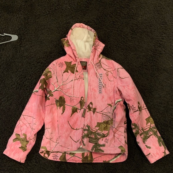 Ladies Pink Camo Coat - Picture 1 of 1